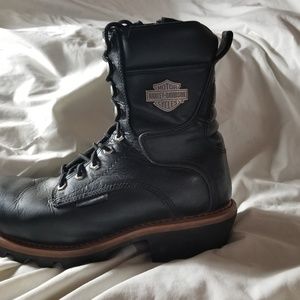 Men's Black Harley-Davidson Genuine Leather Boots